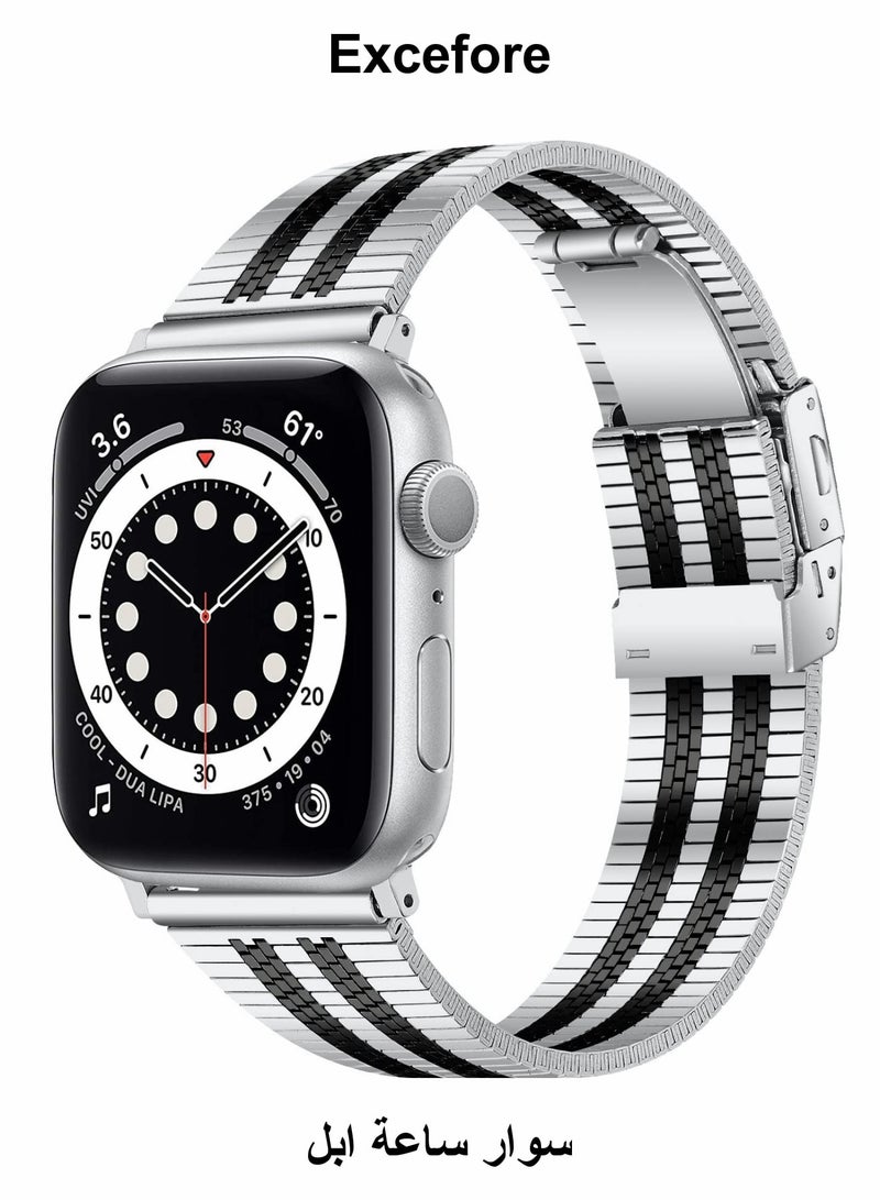 Excefore Metal Band Compatible with Apple Watch Series 8/7/6/5/4/SE 42mm 44mm 45mm - Image 1