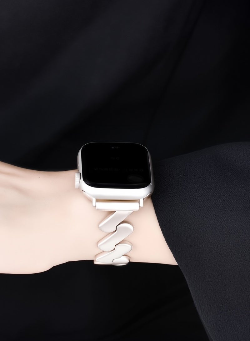 Starlight, metal wavy pattern, watch band,Iwatch band, Apple Watch band, 38mm40mm41mm42mm, compatible with all series of S10 S9 S8 SE  - Image 2