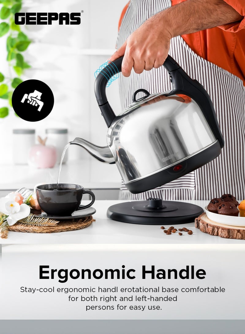 جيباس غلاية كهربائية لاسلكية ستانلس ستيل بتصميم عربي تقليدي سعة - Image 3