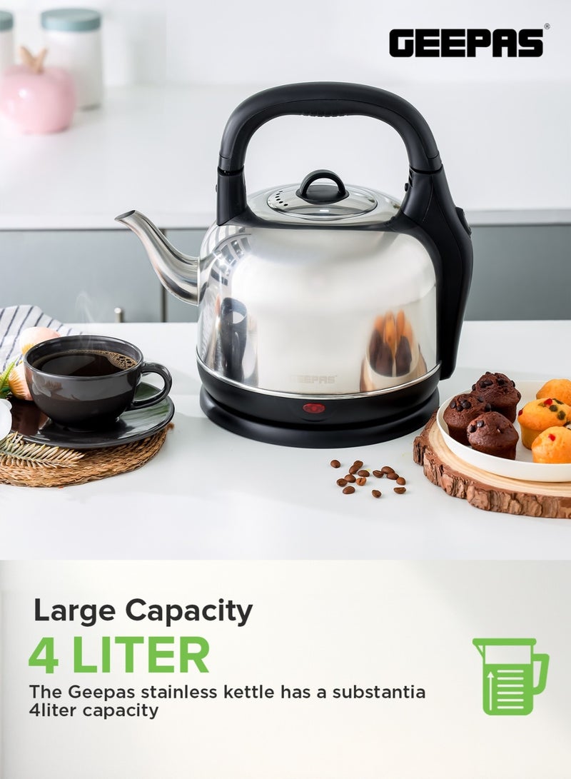 جيباس غلاية كهربائية لاسلكية ستانلس ستيل بتصميم عربي تقليدي سعة - Image 4