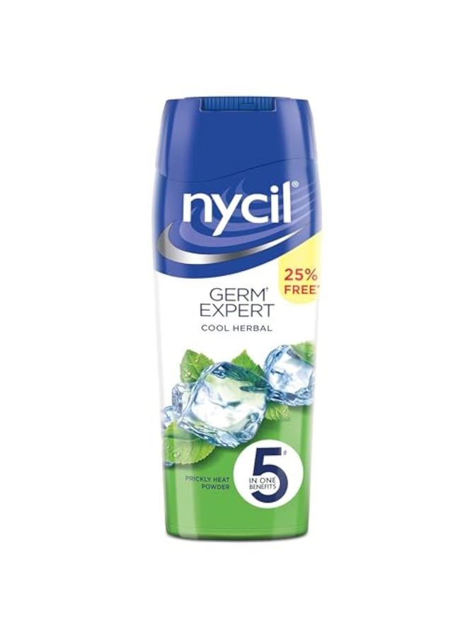 NYCIL Cool Herbal Instant Cooling Prickly Heat Powder with Neem & Pudina Cool Talc 150g - Image 1