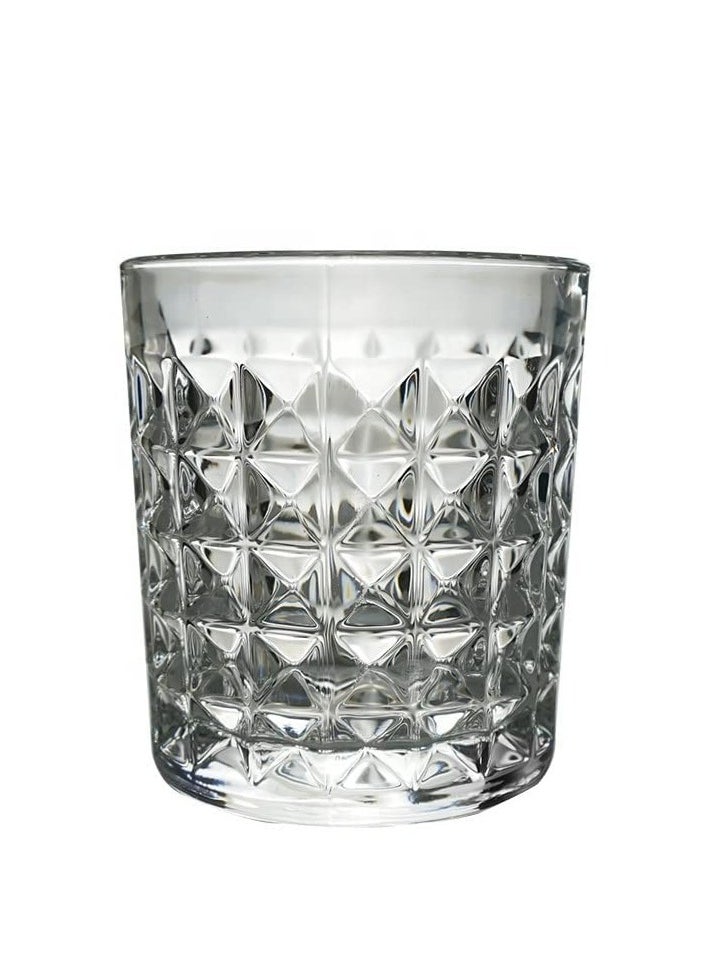VIO Crystal Glasses Old Fashioned Glasses Drinking Glasses Water Glasses Cocktail Mocktail Spirit Glasses Pack of 6  - Image 1