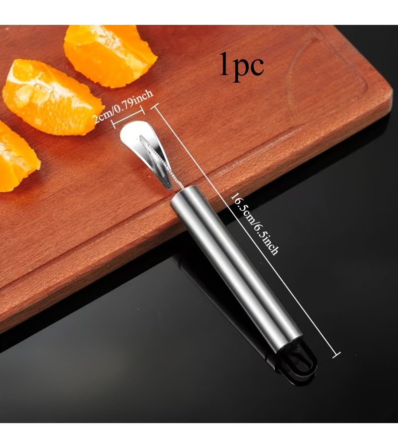 Stainless Steel Orange Peeler Practical Simple 1pc Citrus Fruit Peeling Tool - Image 3