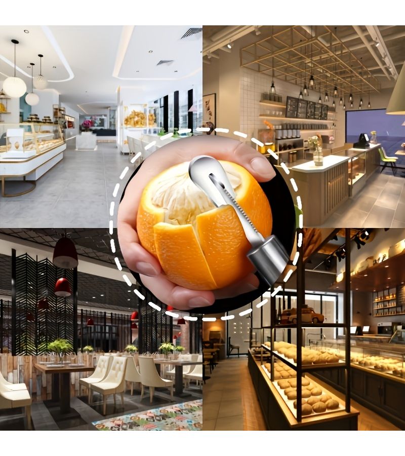 Stainless Steel Orange Peeler Practical Simple 1pc Citrus Fruit Peeling Tool - Image 5
