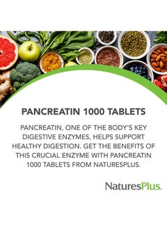 Nature's Plus Naturesplus Pancreatin 1000 Mg 60 Tablets Natural Digestive Enzyme Supplement For Gastrointestinal Support Contains Amylase Protease & Lipase Glutenfree 60 Servings  - Image 4