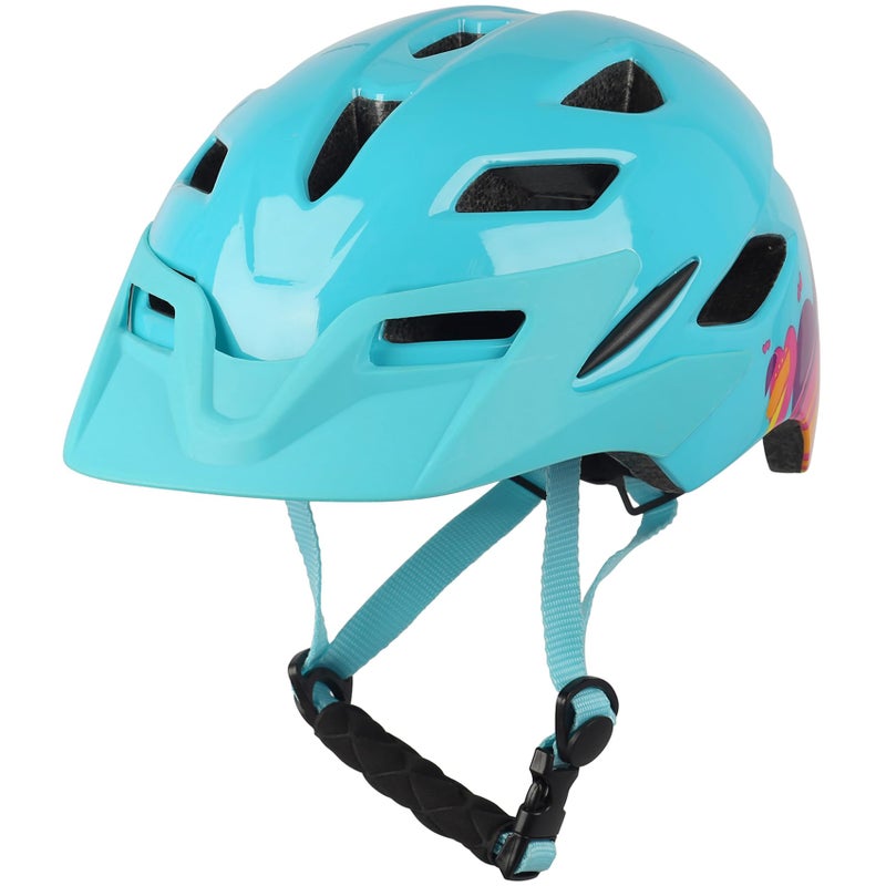 Bilaki Kids Bike Helmet, Adjustable Youth Boys Girls Helmets for Ages 3-5-8-14 Years (50-57cm), Child Helmet with Visor and LED Light, Lightweight Multi-Sport Bicycle Scooter Skate Cycling Helmets - Image 1