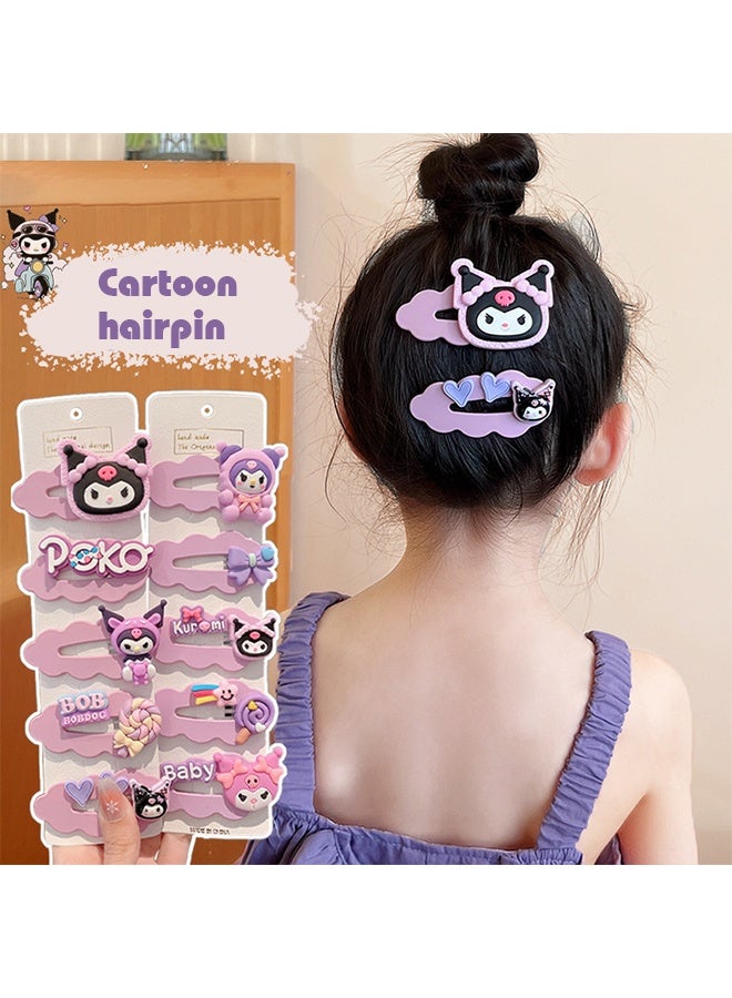 Sanrio 10 pcs Cartoon Hair Clips, Cute Barrettes Snap Hair Clips, Hair Accessories Gift For Women Teens Girls - Image 2