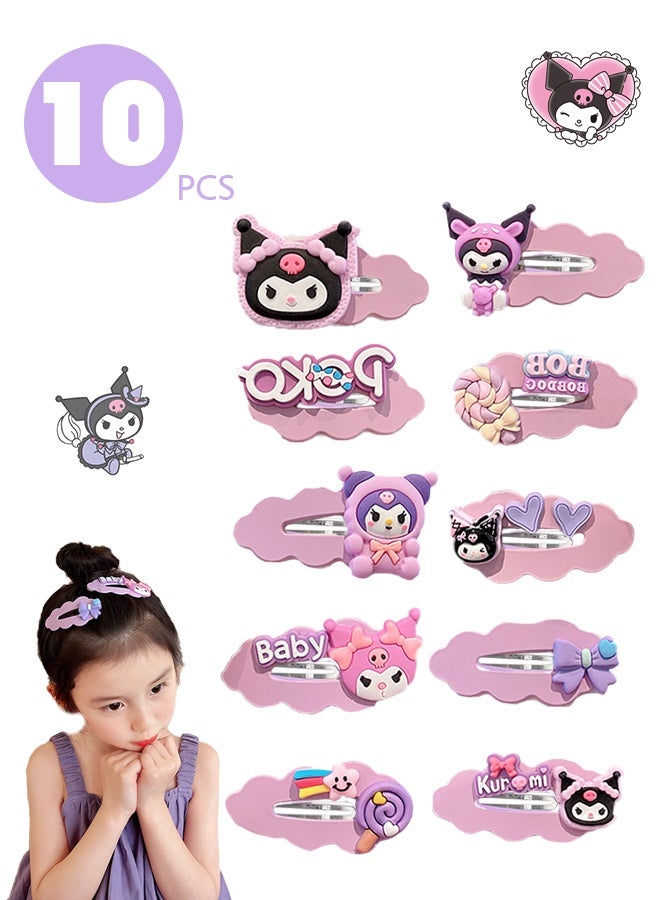 Sanrio 10 pcs Cartoon Hair Clips, Cute Barrettes Snap Hair Clips, Hair Accessories Gift For Women Teens Girls - Image 1