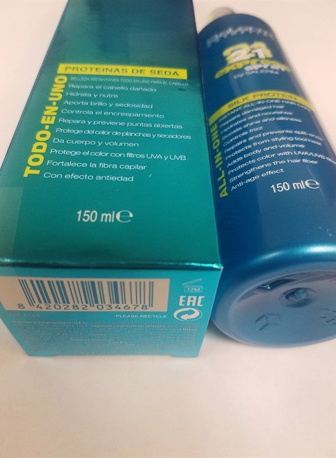 Salerm Cosmetics 21 Express Spray -All-in-one Silk Protein 150 Ml/5.04oz - Image 2