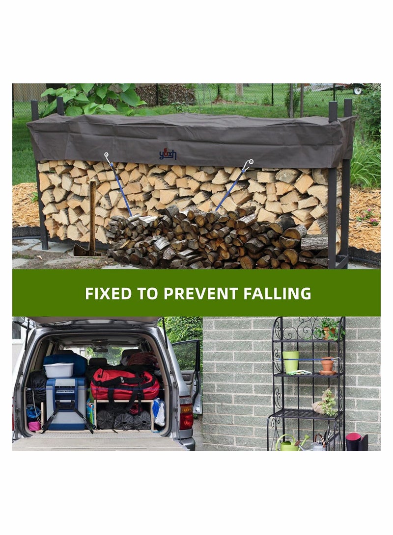 حزمة 2 من حبال البونجي المطاطية المتينة بطول 2 متر مع مشابك مثالية للشاحنات والمركبات الترفيهية والنشاطات الخارجية قوية لمقاومة السقوط - Image 2