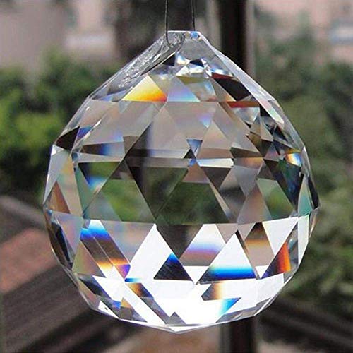Petrichor Feng Shui Clear Crystal Ball Sun Catcher (40 MM, Clear) Window Hanging Ball for Good Luck & Prosperity - Hanging Home Deocration & Gifting, Crystal - Image 1