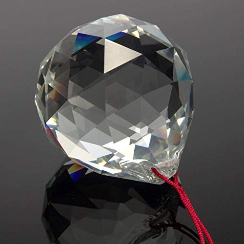 Petrichor Feng Shui Clear Crystal Ball Sun Catcher (40 MM, Clear) Window Hanging Ball for Good Luck & Prosperity - Hanging Home Deocration & Gifting, Crystal - Image 2