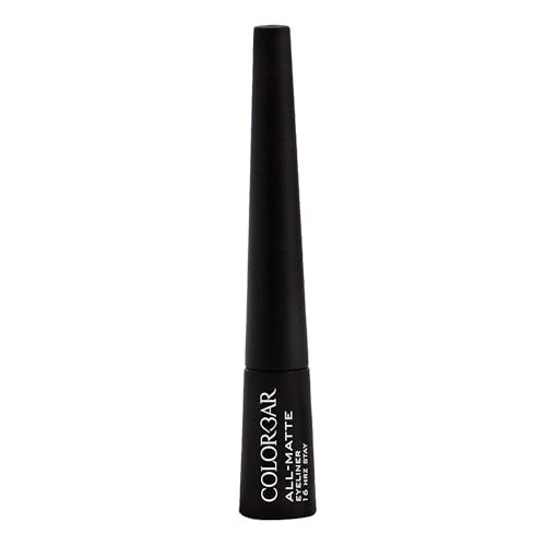 Colorbar AllMatte Eye Liner Liquid Eyeliner with Innovative Applicator for Precision QuickDrying and HighPigment 001 Matte Black 008 oz - Image 1