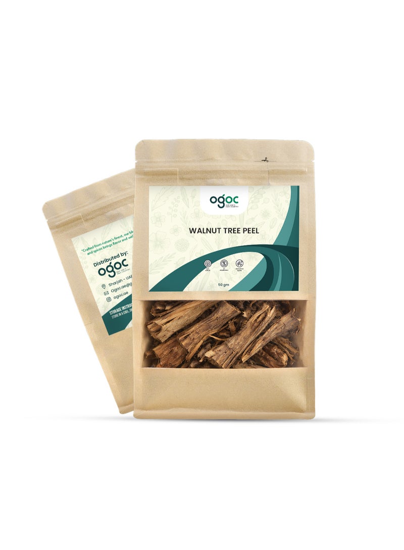OGOC Walnut Tree Peel Natural Dandasa Saak Walnut Bark Traditional Botanical Ingredient Dried Herbal Peel Aromatic Culinary Use for Infusions Traditional Preparations - Image 5