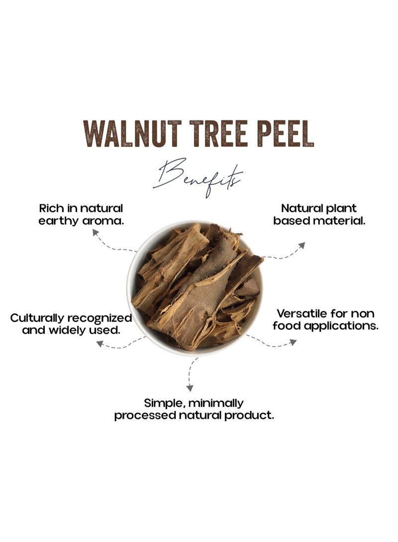 OGOC Walnut Tree Peel Natural Dandasa Saak Walnut Bark Traditional Botanical Ingredient Dried Herbal Peel Aromatic Culinary Use for Infusions Traditional Preparations - Image 2