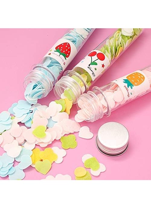 Generic TDC Flower Design Tube Shape Bottle Paper Soap Clean Soft Bath For Travel Pack Of 2  - Image 1
