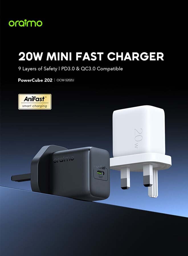 أورايمو شاحن حائط بورت USB-C 20W مع كابل - - Image 2