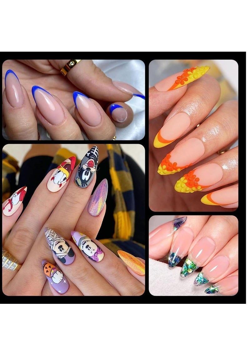 Industrial nails with complete coverage of nail tiles. A set of 504 pieces, transparent and flat artificial nails for salons and home - Image 5