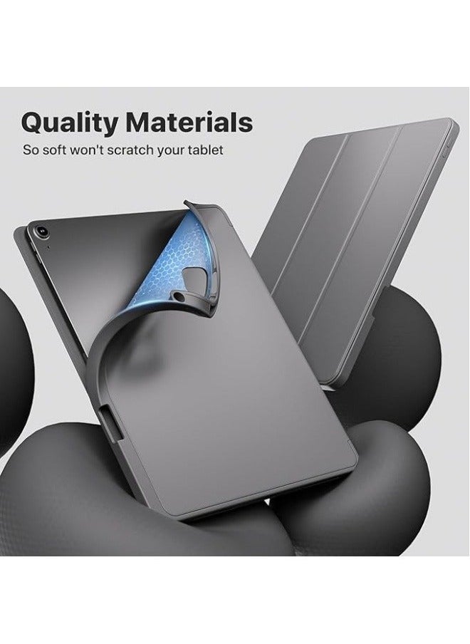 Generic متوافق مع حافظة iPad Air 13 بوصة (M2) 2024، غطاء ذكي بحامل ثلاثي الطي مع تنبيه تلقائي مع حامل قلم رصاص وظهر ناعم من مادة TPU لجهاز iPad Air 13 بوصة  - Image 3