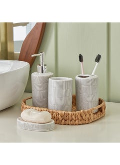 Aristo 4-Piece Ceramic Bathroom Accessory Set 7 x 20 x 22 cm