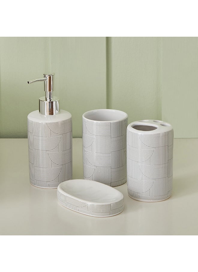 Home Box - Aristo 4-Piece Ceramic Bathroom Accessory Set 7 x 20 x 22 cm - Image 1