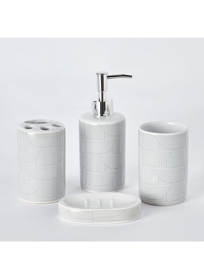 Home Box - Aristo 4-Piece Ceramic Bathroom Accessory Set 7 x 20 x 22 cm - Image 1