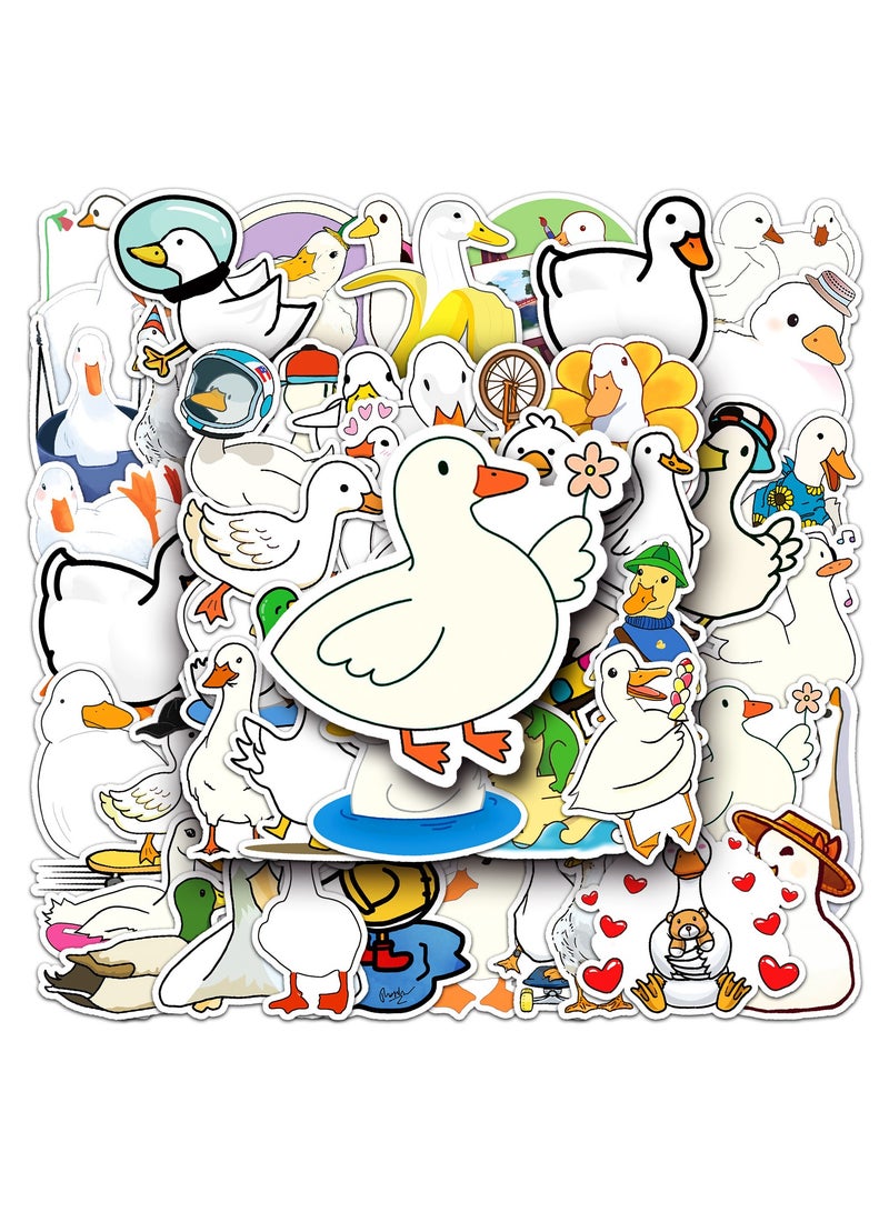 50Pcs Cartoon Duck Stickers for Teens Girls Boys Kids Lovely Waterproof Vinyl Stickers for Laptop Tablet Phone Water Bottle Bike Luggage Cup Computer Mug Cute Animals Decals Pack - Image 4