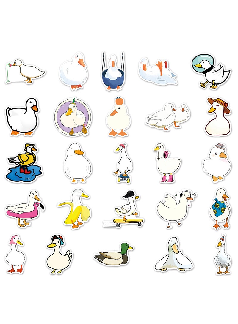 50Pcs Cartoon Duck Stickers for Teens Girls Boys Kids Lovely Waterproof Vinyl Stickers for Laptop Tablet Phone Water Bottle Bike Luggage Cup Computer Mug Cute Animals Decals Pack - Image 2