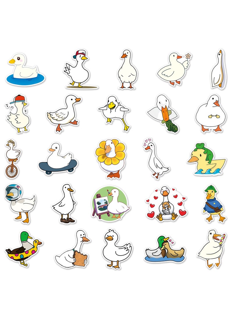 50Pcs Cartoon Duck Stickers for Teens Girls Boys Kids Lovely Waterproof Vinyl Stickers for Laptop Tablet Phone Water Bottle Bike Luggage Cup Computer Mug Cute Animals Decals Pack - Image 3