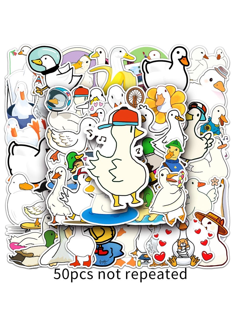 50Pcs Cartoon Duck Stickers for Teens Girls Boys Kids Lovely Waterproof Vinyl Stickers for Laptop Tablet Phone Water Bottle Bike Luggage Cup Computer Mug Cute Animals Decals Pack - Image 5