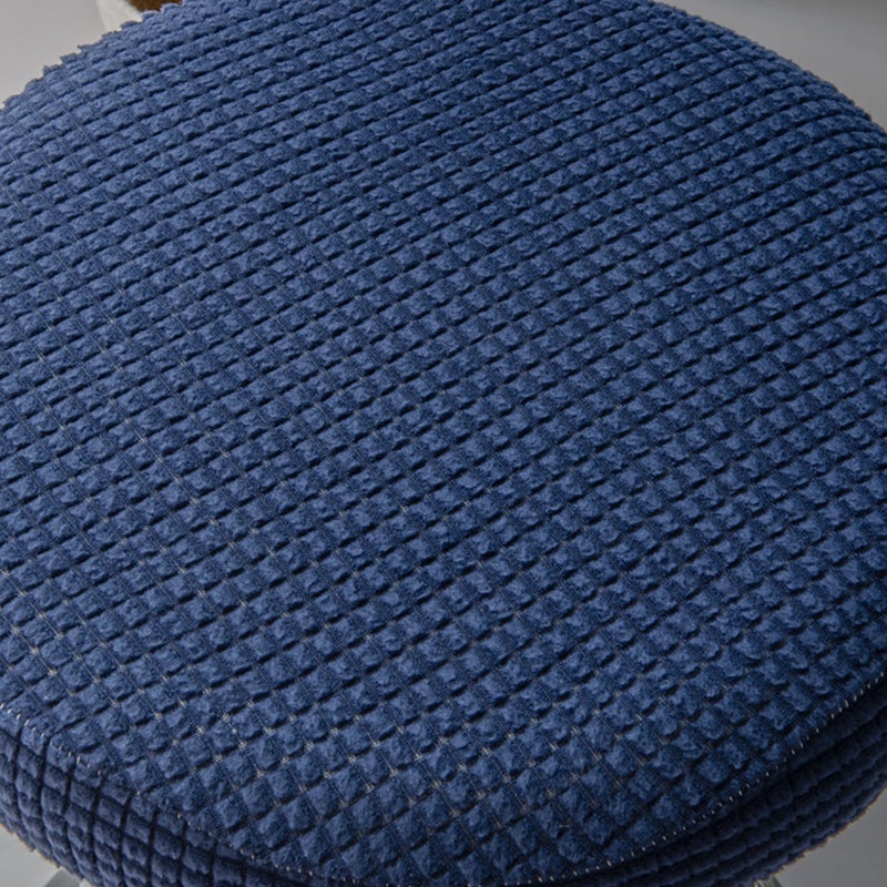 Round Bar Stool Cushion Elastic Stretchy Seat Protective Case Removable Chair Cover for Hotel Party Office (Deep Blue 30-38cm in Diameter) - Image 3