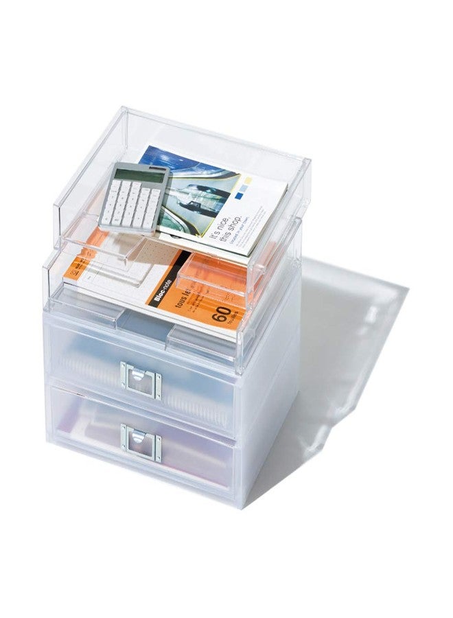 لايك-إت │MX-9202 │درج ملفات أفقي │درج ملفات قابل للتكديس │13.27 بوصة × 10.16 بوصة × 2.44 بوصة | شفاف │ - Image 3
