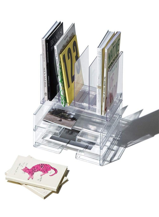 لايك-إت │MX-9202 │درج ملفات أفقي │درج ملفات قابل للتكديس │13.27 بوصة × 10.16 بوصة × 2.44 بوصة | شفاف │ - Image 4