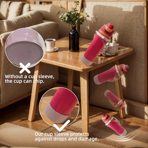 SITKOL Silicone Boot Set for Owala Water Bottle 24 oz - Includes Water Bottle Handle Strap - Perfect Owala Accessories, Fits Owala Tumbler, Owala Free Sip, for Pink owala (Pink) - Image 5