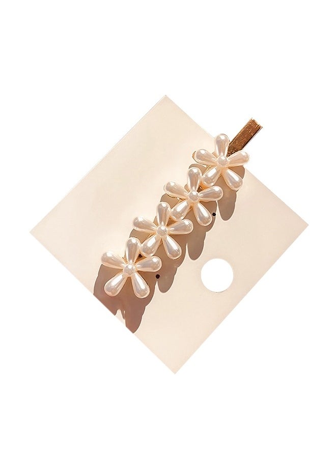 Eckek - Alloy Imitation Pearl Decor Hair Clip - Image 1