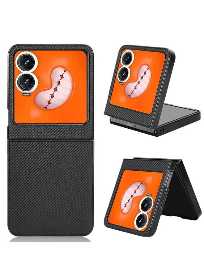 Zaboon For Infinix Zero Flip PU Leather PC Phone Case(Black)