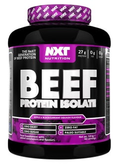 NXT Nutrition NXT Nutrition Beef Protein Isolate Powder - Protein Powder High in Natural Amino Acids- 1.8kg, Apple And Blackcurrant  - Image 1