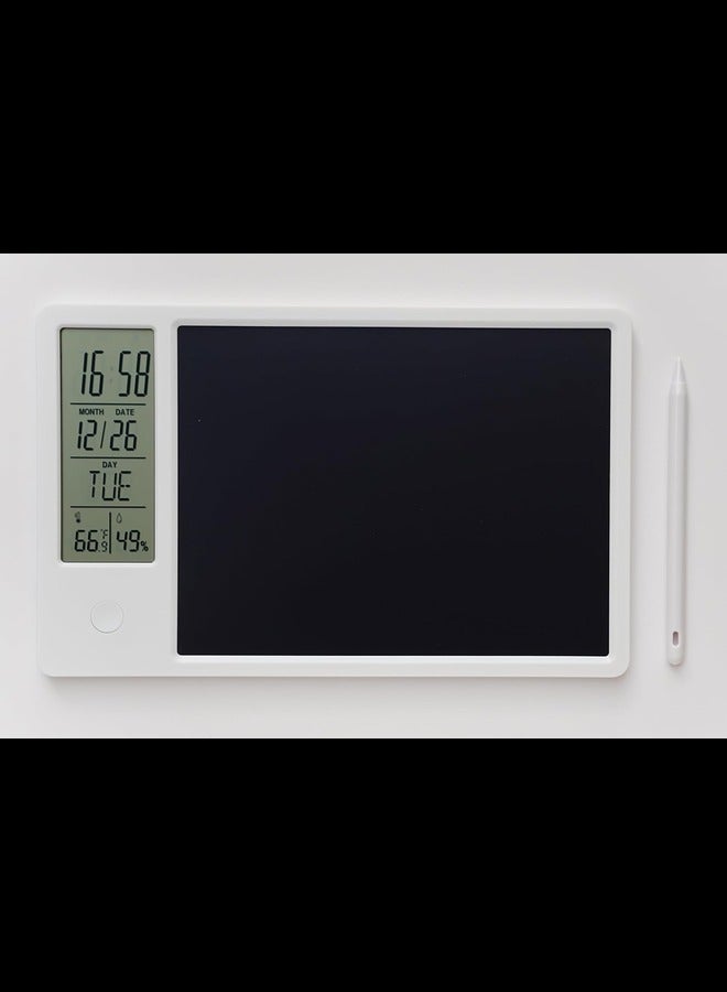 Electronic Digital Planner Tablet Calendar with Pen and Time&Day&Temperature&Humidity Display for Office Student Home Work (White)  - Image 2