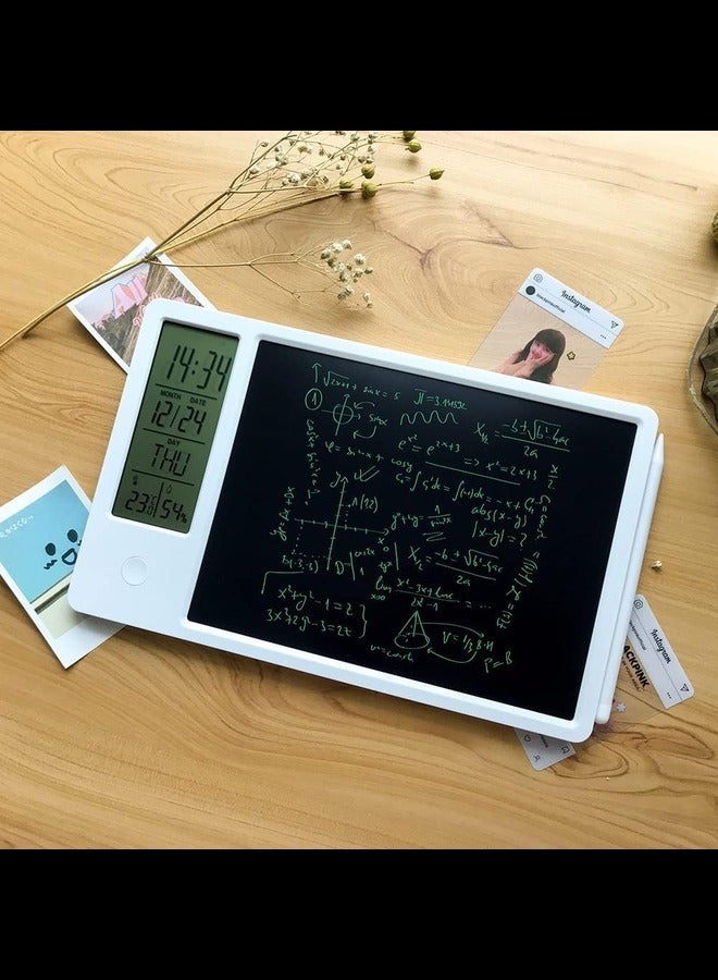 Electronic Digital Planner Tablet Calendar with Pen and Time&Day&Temperature&Humidity Display for Office Student Home Work (White)  - Image 5
