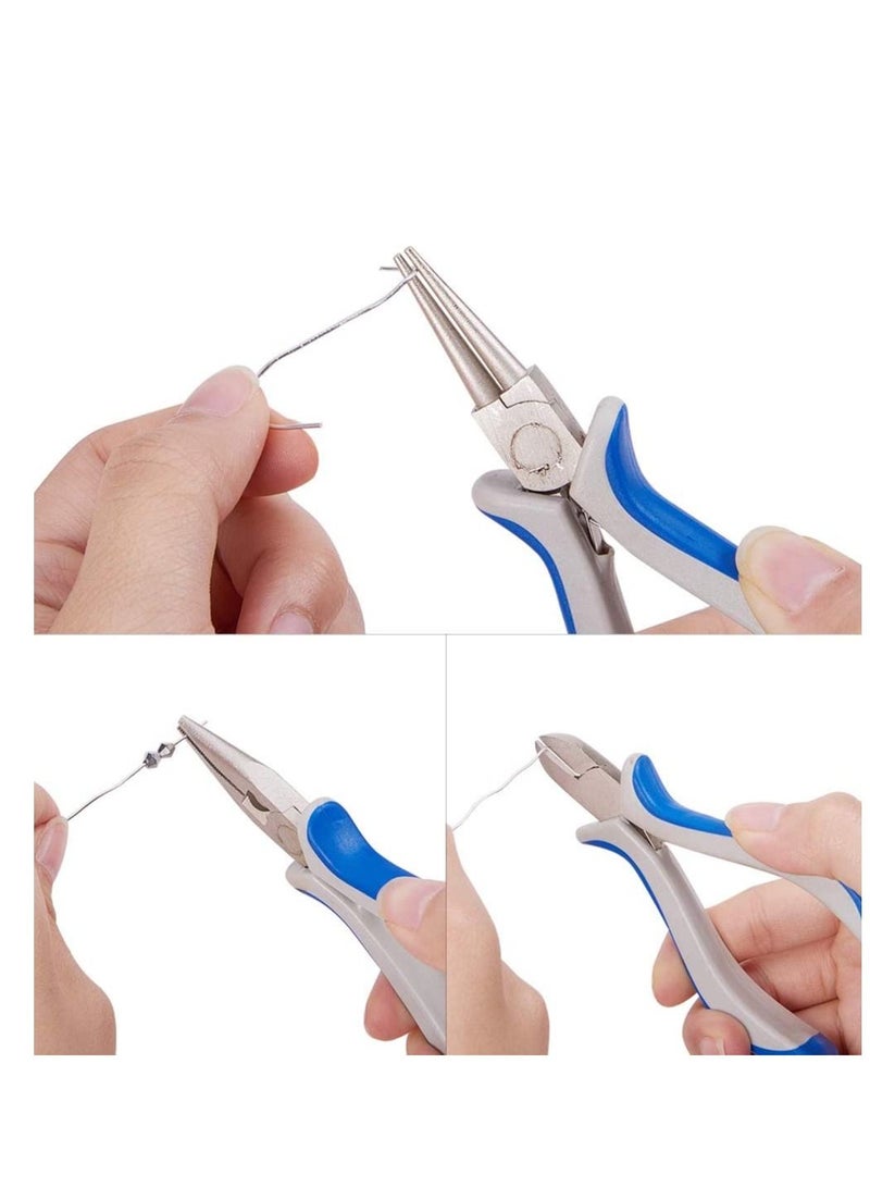SYOSI Jewellery Pliers Set Long Needle Nose End Cutting Pliers, Combination Carbon Steel Mini Precision for Making DIY - Image 5