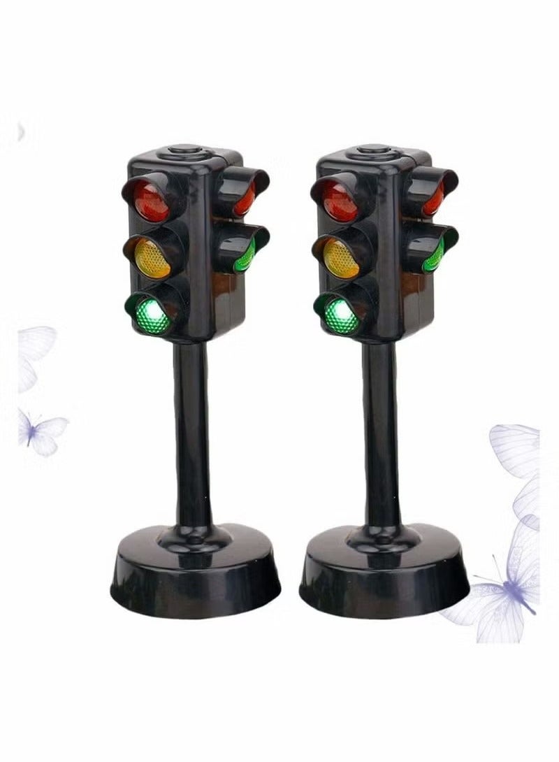 Kids Traffic Light Toy Traffic Signal Light Model Toys Early Education Playset for Kids Toddler (2 Pcs) - Image 4