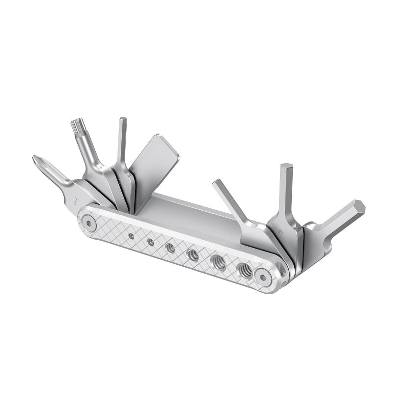 SMALLRIG Folding Tool Set with Screwdrivers and Hex Key Wrenches, Seven Functional Tools Included (Silver) - AAK2213D - Image 1