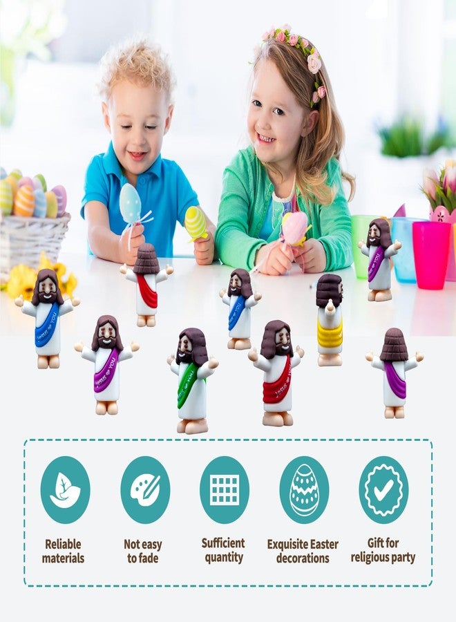 Seprochoo Little Jesus Figurines Mini Jesus Figures Pocket Jesus Religious Gifts for Easter Egg Stuffers Christmas Decorations (25, Multicolor) - Image 4