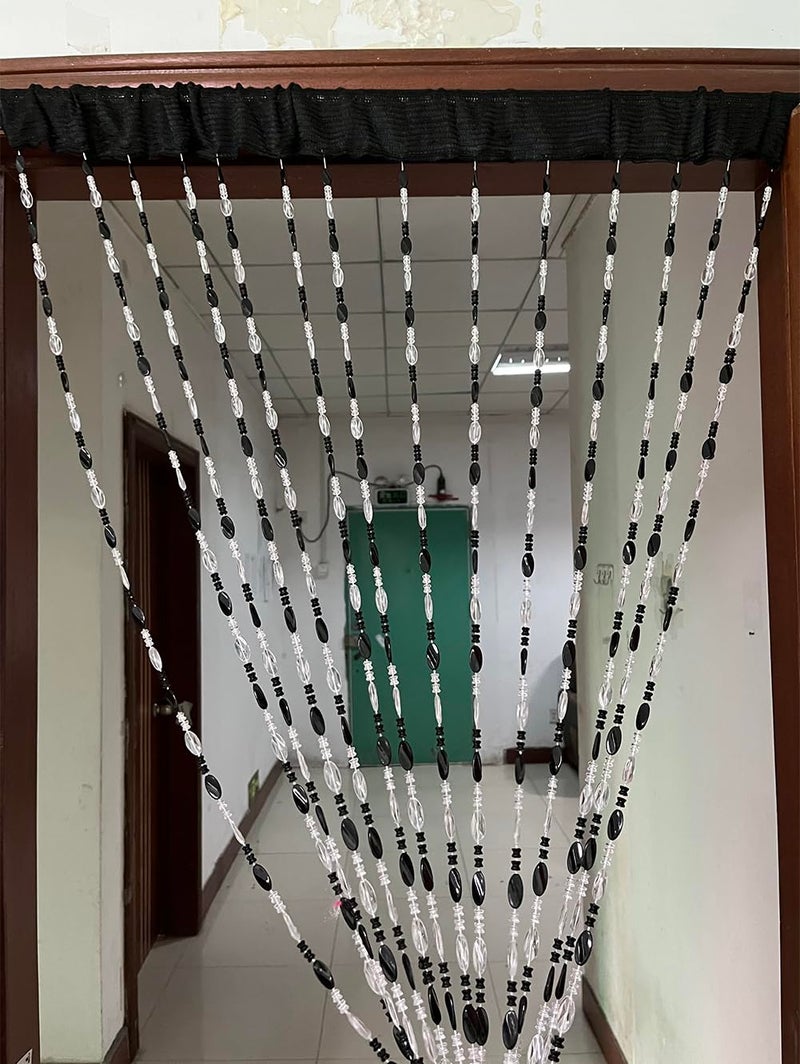 Zidetang asrylic chrylic door stain Home D؟ Cor Tassel Room Square (Black 100 cm by 195cm) - Image 3