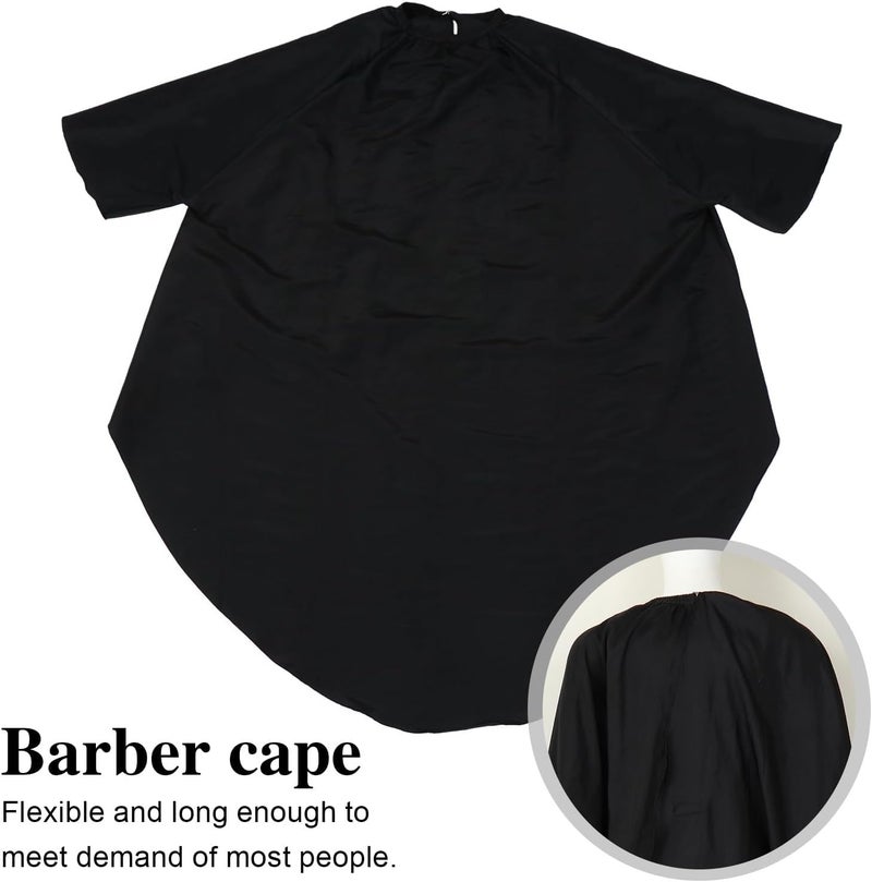 Hairdressing Gown with Sleeves Black Adult Salon Barber Cape Hair Cutting Cloak for Professional Haircutting and Styling - Image 3