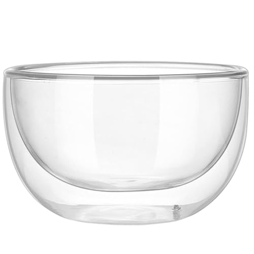 we3 Glass Cereal Bowl 300 ml | Clear Serving Salad Mixing Bowl | Microwave Freezer Safe | 10 cm Mouth | Pack of 1 - Image 1