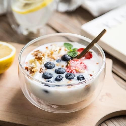 we3 Glass Cereal Bowl 300 ml | Clear Serving Salad Mixing Bowl | Microwave Freezer Safe | 10 cm Mouth | Pack of 1 - Image 4