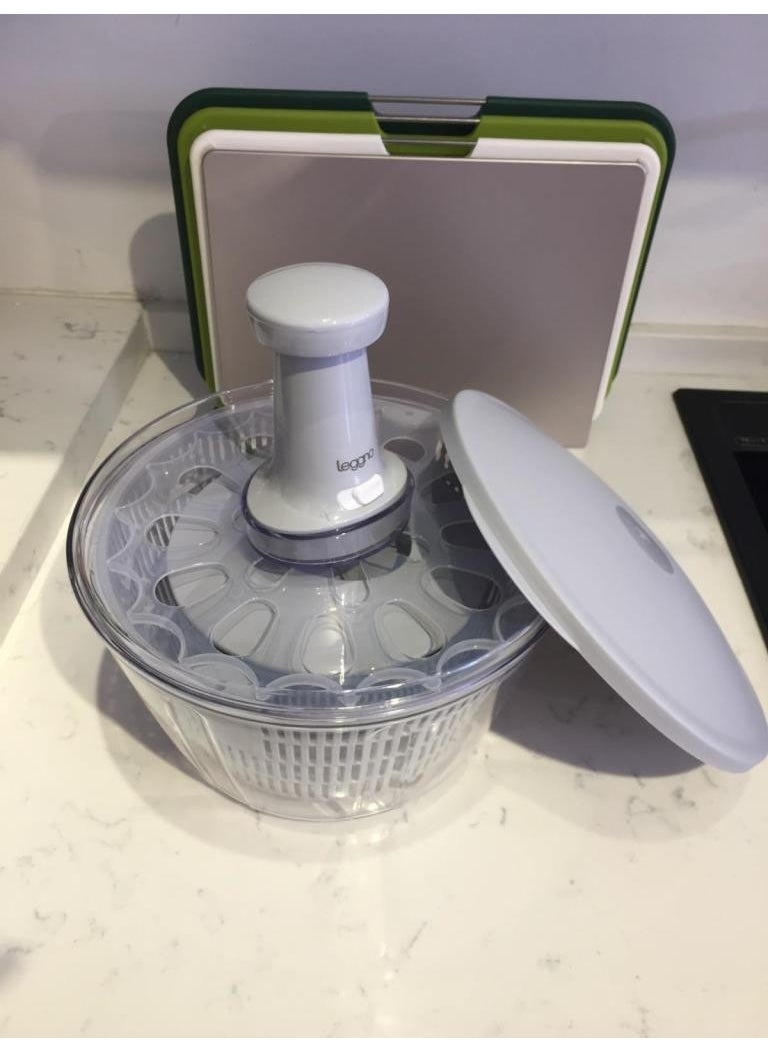 Leggno Pratico Salad Spinner and Hand Grater Set - Gray  - Image 2