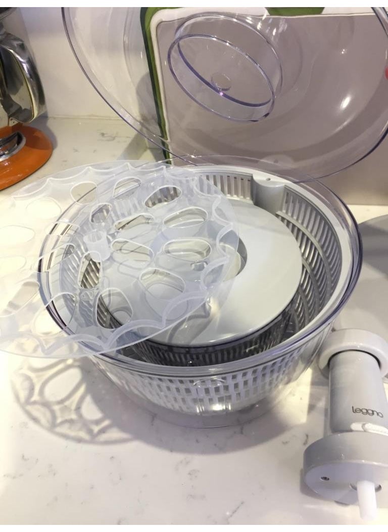 Leggno Pratico Salad Spinner and Hand Grater Set - Gray  - Image 3