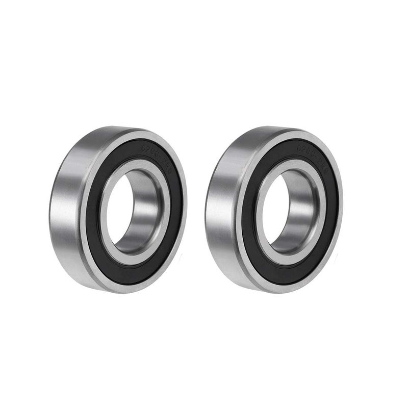 uxcell 6206-2RS Ball Bearing 30x62x16mm Double Sealed ABEC-3 Bearings 2pcs - Image 1